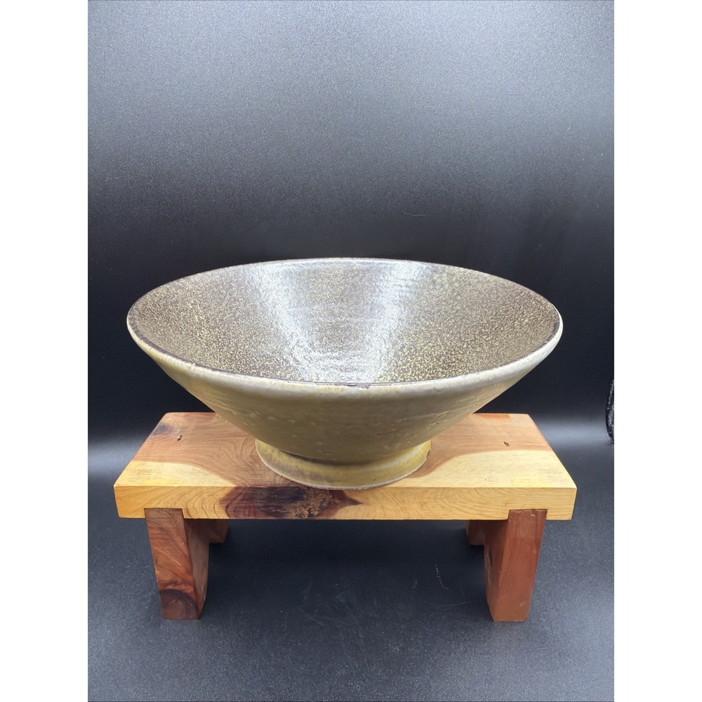 VTG MCM Japanese Style Art Studio Pottery Tea Ceremony Bowl Cup  MATCHA Signed